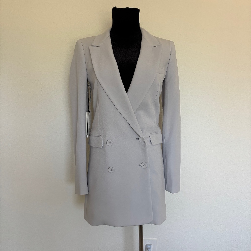 Babaton Aritzia Amell Micro Chip Double Breasted Blazer Mini Dress
